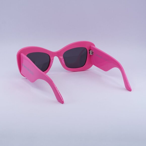 Alexander McQueen AM0434S 004 Sunglasses Pink Cat Eye Frame, Grey Lenses main image 9